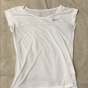 Thin white dri fit shirt